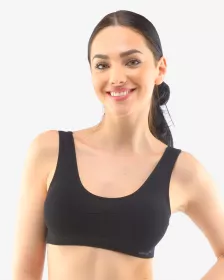 GINA dámské top podprsenkový se širokými ramínky, bez kostice, bezešvé, jednobarevné Bamboo PureLine 07011P