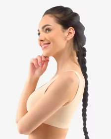 GINA dámské top podprsenkový se širokými ramínky, bez kostice, bezešvé, jednobarevné Eco Bamboo 07016P EcoBamboo