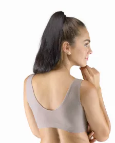 GINA dámské top podprsenkový se širokými ramínky, bez kostice, bezešvé, jednobarevné Eco Bamboo 07016P EcoBamboo