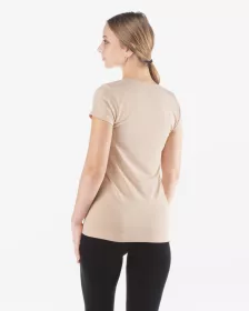 GINA dámské tričko s krátkým rukávem, krátký rukáv, bezešvé, jednobarevné Eco Bamboo 08027P - černá S/M EcoBamboo