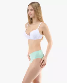 GINA dámské kalhotky klasické, širší bok, šité, jednobarevné Disco Solid 10247P