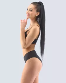 GINA dámské kalhotky klasické, širší bok, šité, jednobarevné Disco Bamboo 1 10255P