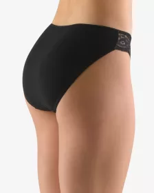 GINA dámské kalhotky klasické s úzkým bokem, úzký bok, šité, s krajkou, jednobarevné Sensuality 10220P