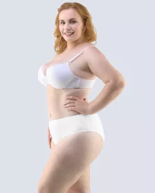 GINA dámské kalhotky klasické v nadměrných velikostech, nadměrné, šité, jednobarevné 11071P