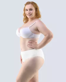 GINA dámské kalhotky klasické v nadměrných velikostech, nadměrné, šité, jednobarevné 11087P