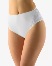 GINA dámské kalhotky klasické ve větších velikostech, větší velikosti, šité, s krajkou, jednobarevné 11066P