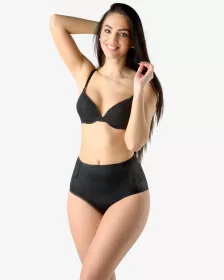 GINA dámské kalhotky klasické vyšší bok, širší bok, šité, s krajkou, jednobarevné La Femme 2 10204P