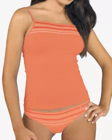 GINA dámské košilka, úzká ramínka, bezešvé Širší lem s proužky 08996P GINA dámské košilka, úzká ramínka, bezešvé Širší lem s proužky 08996P