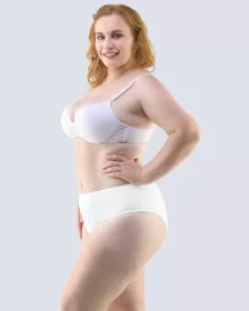 GINA dámské kalhotky klasické ve větších velikostech, větší velikosti, šité, jednobarevné 11088P - černá 54/56