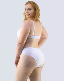 GINA dámské kalhotky klasické ve větších velikostech, větší velikosti, šité, jednobarevné 11088P - černá 54/56