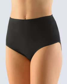 GINA dámské kalhotky klasické ve větších velikostech, větší velikosti, šité, jednobarevné 11088P - černá 54/56