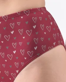 GINA dámské kalhotky klasické ve větších velikostech, větší velikosti, šité, s potiskem 11094P