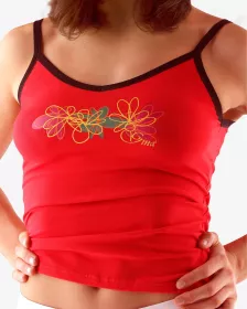 GINA dámské košilka, úzká ramínka, šité, s potiskem Disco V 18032P GINA dámské košilka, úzká ramínka, šité, s potiskem Disco V 18032P