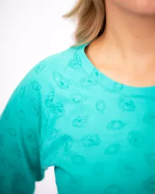 GINA dámské košilka noční dámská dlouhý rukáv, šité, s potiskem 19133P