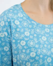 GINA dámské košilka noční dámská dlouhý rukáv, šité, s potiskem 19163P