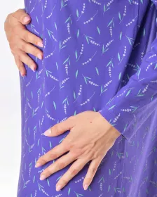 GINA dámské košilka noční dámská dlouhý rukáv, šité, s potiskem Pyžama 2025 19173P