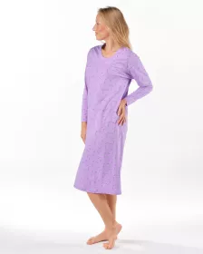 GINA dámské košilka noční dámská dlouhý rukáv, šité, s potiskem Pyžama 2025 19173P