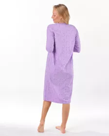 GINA dámské košilka noční dámská dlouhý rukáv, šité, s potiskem Pyžama 2025 19173P