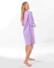 GINA dámské košilka noční dámská dlouhý rukáv, šité, s potiskem Pyžama 2025 19175P