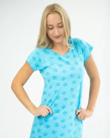 GINA dámské košilka noční dámská krátký rukáv, šité, s potiskem 19132P