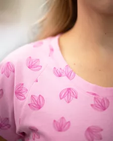 GINA dámské košilka noční dámská krátký rukáv, šité, s potiskem 19132P