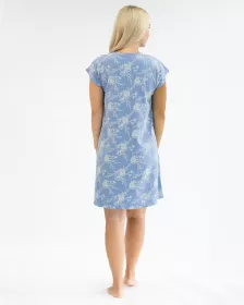 GINA dámské košilka noční dámská krátký rukáv, šité, s potiskem Pyžama 2024 19152P