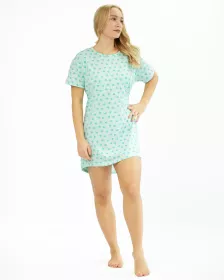 GINA dámské maxitriko dámské krátký rukáv, šité, s potiskem 19138P GINA dámské maxitriko dámské krátký rukáv, šité, s potiskem 19138P