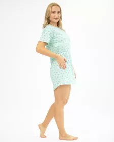 GINA dámské maxitriko dámské krátký rukáv, šité, s potiskem 19138P GINA dámské maxitriko dámské krátký rukáv, šité, s potiskem 19138P