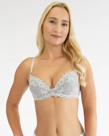 GINA dámské podprsenka vyztužená, push-up, šité, s krajkou, jednobarevné La Femme 17003P GINA dámské podprsenka vyztužená, push-up, šité, s krajkou, jednobarevné La Femme 17003P