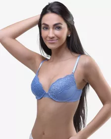 GINA dámské podprsenka vyztužená, push-up, šité, s krajkou, jednobarevné La Femme 17004P GINA dámské podprsenka vyztužená, push-up, šité, s krajkou, jednobarevné La Femme 17004P