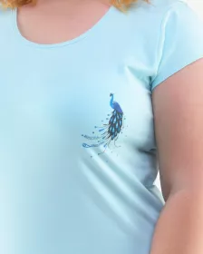 GINA dámské pyžamo 3/4 dámské, 3/4 kalhoty, šité, s potiskem Pyžama 2020 19104P