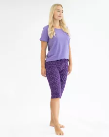 GINA dámské pyžamo ¾ dámské, 3/4 kalhoty, šité, s potiskem Pyžama 2024 19150P
