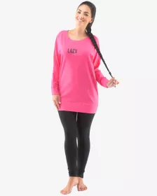 GINA dámské pyžamo dlouhé dámské, šité, s potiskem Pyžama 2021 19127P