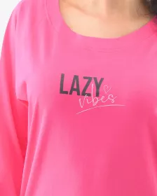 GINA dámské pyžamo dlouhé dámské, šité, s potiskem Pyžama 2021 19127P