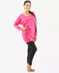 GINA dámské pyžamo dlouhé dámské, šité, s potiskem Pyžama 2021 19127P