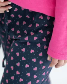 GINA dámské pyžamo dlouhé dámské, šité, s potiskem 19137P