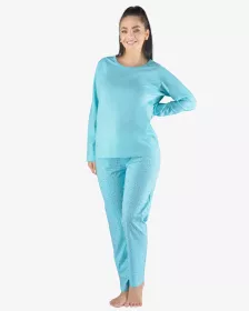 GINA dámské pyžamo dlouhé dámské, šité, s potiskem Pyžama 2023 19153P GINA dámské pyžamo dlouhé dámské, šité, s potiskem Pyžama 2023 19153P