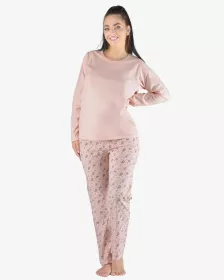 GINA dámské pyžamo dlouhé dámské, šité, s potiskem Pyžama 2023 19155P