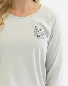 GINA dámské pyžamo dlouhé dámské, šité, s potiskem Pyžama 2024 19157P GINA dámské pyžamo dlouhé dámské, šité, s potiskem Pyžama 2024 19157P