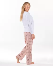 GINA dámské pyžamo dlouhé dámské, šité, s potiskem Pyžama 2025 19167P