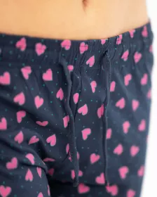 GINA dámské pyžamo krátké dámské, šité, s potiskem 19144P - purpurová lékořice S