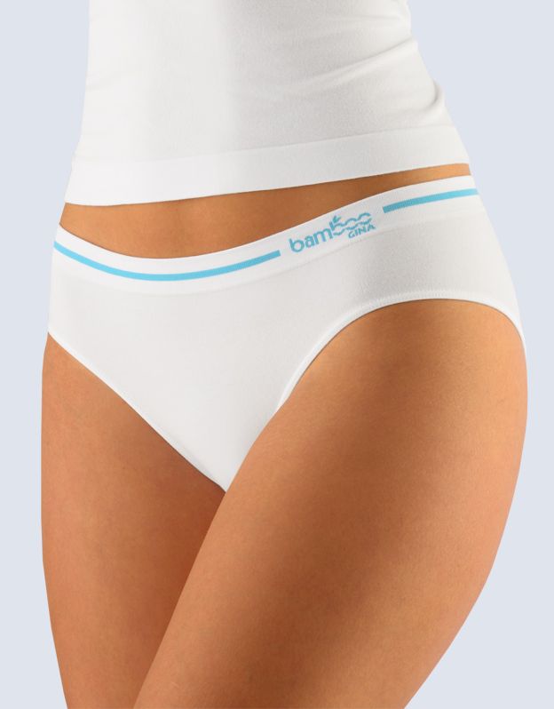 GINA dámské kalhotky klasické, širší bok, bezešvé Bamboo Cotton 00023P -