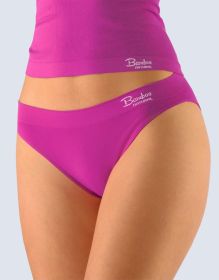 GINA dámské kalhotky klasické s úzkým bokem, úzký bok, bezešvé Bamboo Natural 00029P | bílá purpurová L/XL, bílá purpurová S/M