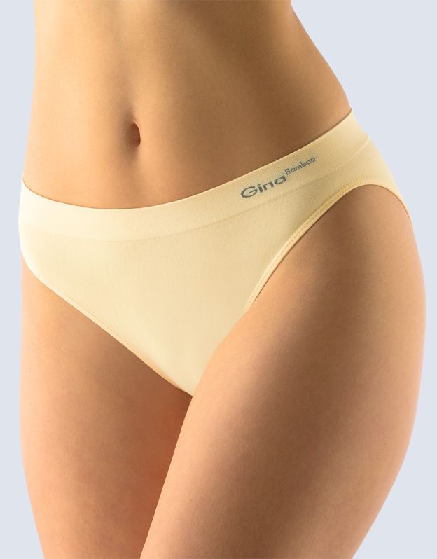 GINA dámské kalhotky klasické s úzkým bokem, úzký bok, bezešvé, jednobarevné Bamboo PureLine 00018P - tělová L/XL