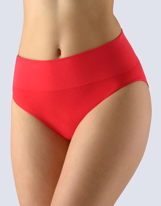 GINA dámské kalhotky klasické se širokým bokem, širší bok, bezešvé, jednobarevné Bamboo Cotton 00026P -