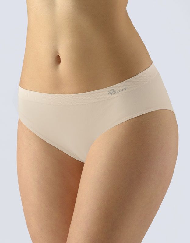 GINA dámské kalhotky klasické, širší bok, bezešvé, jednobarevné Bamboo Soft 00047P - tělová L/XL