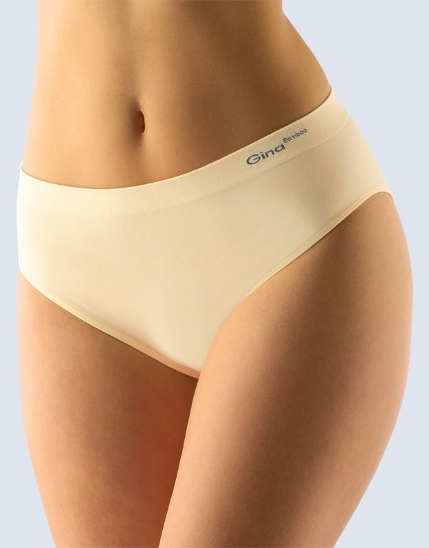 GINA dámské kalhotky klasické, širší bok, bezešvé, jednobarevné Bamboo PureLine 00019P - tělová L/XL