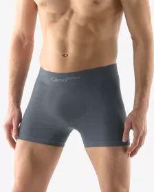 GINA pánské boxerky s delší nohavičkou, delší nohavička, bezešvé, jednobarevné Bamboo PureLine 54004P