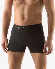GINA pánské boxerky s delší nohavičkou, delší nohavička, bezešvé, jednobarevné Bamboo PureLine 54004P