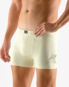 GINA pánské boxerky s kratší nohavičkou, kratší nohavička, šité, s potiskem 73083P